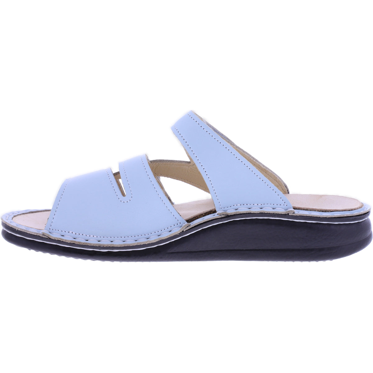 Finn Comfort | Agueda | Sky-Hellblau| Leder | Wechselfußbett | 01538-846214 | Damen Pantoletten