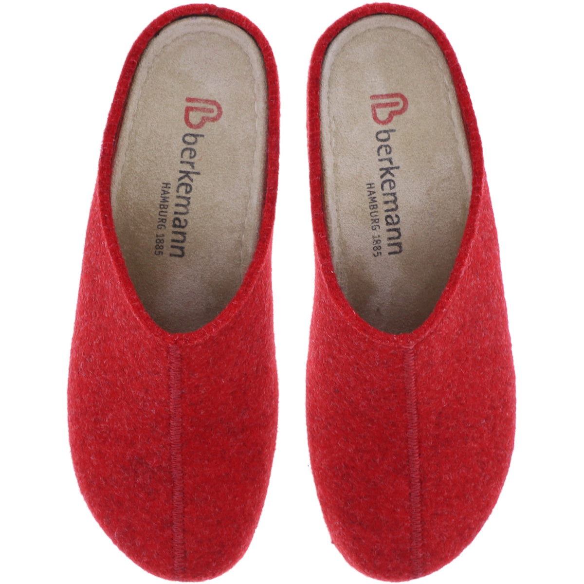 Berkemann | Lauren | Rot Filz | Leisten: Brisbane | Weite: G | 01553-235 | Damen Hausschuhe