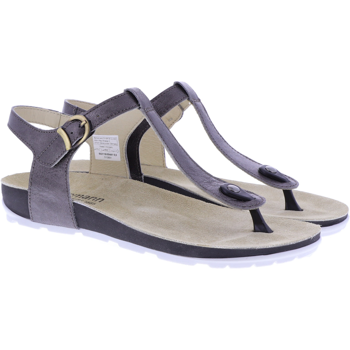 Berkemann | Modell: Kilia | Mokkabraun Leder | Leisten: Kimberly | 02116-441 | Zehensteg Sandale