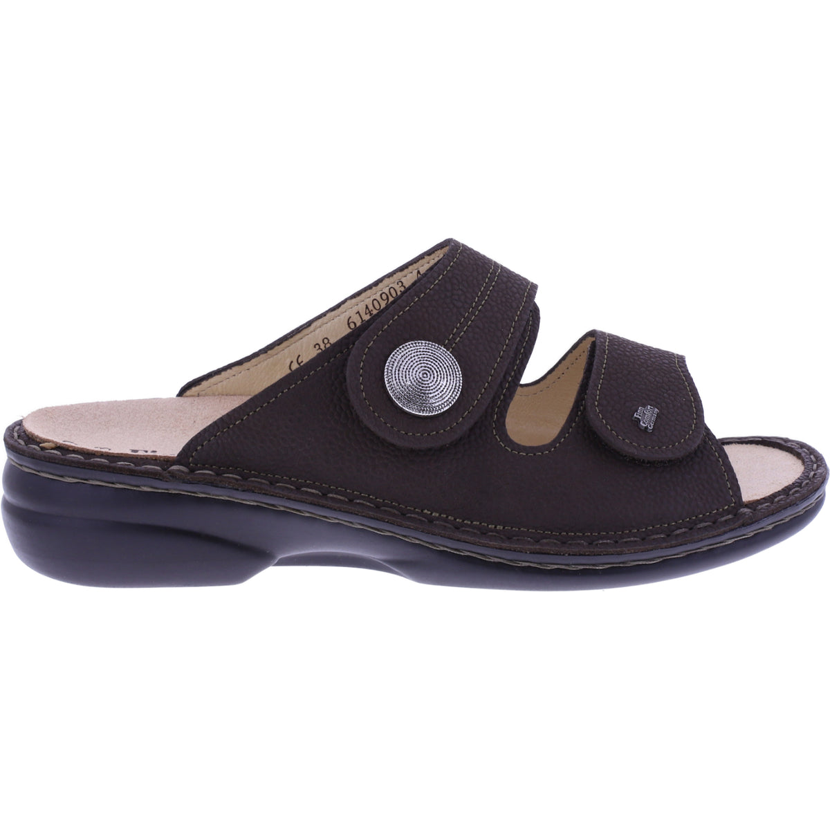 Finn Comfort | Sansibar | Espresso-Braun | Wechselfußbett | 02550-834025 | Damen Pantoletten