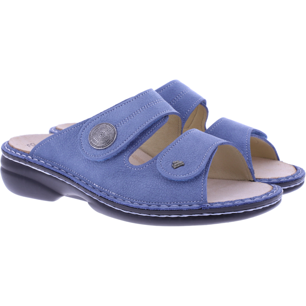 Finn Comfort | Sansibar | Sky-Hellblau | Wechselfußbett | 02550-834214 | Damen Pantoletten