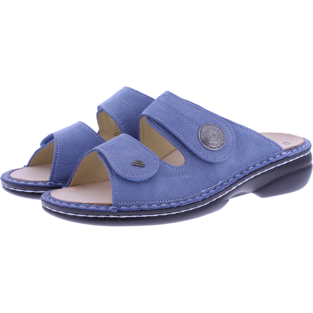 Finn Comfort | Sansibar | Sky-Hellblau | Wechselfußbett | 02550-834214 | Damen Pantoletten