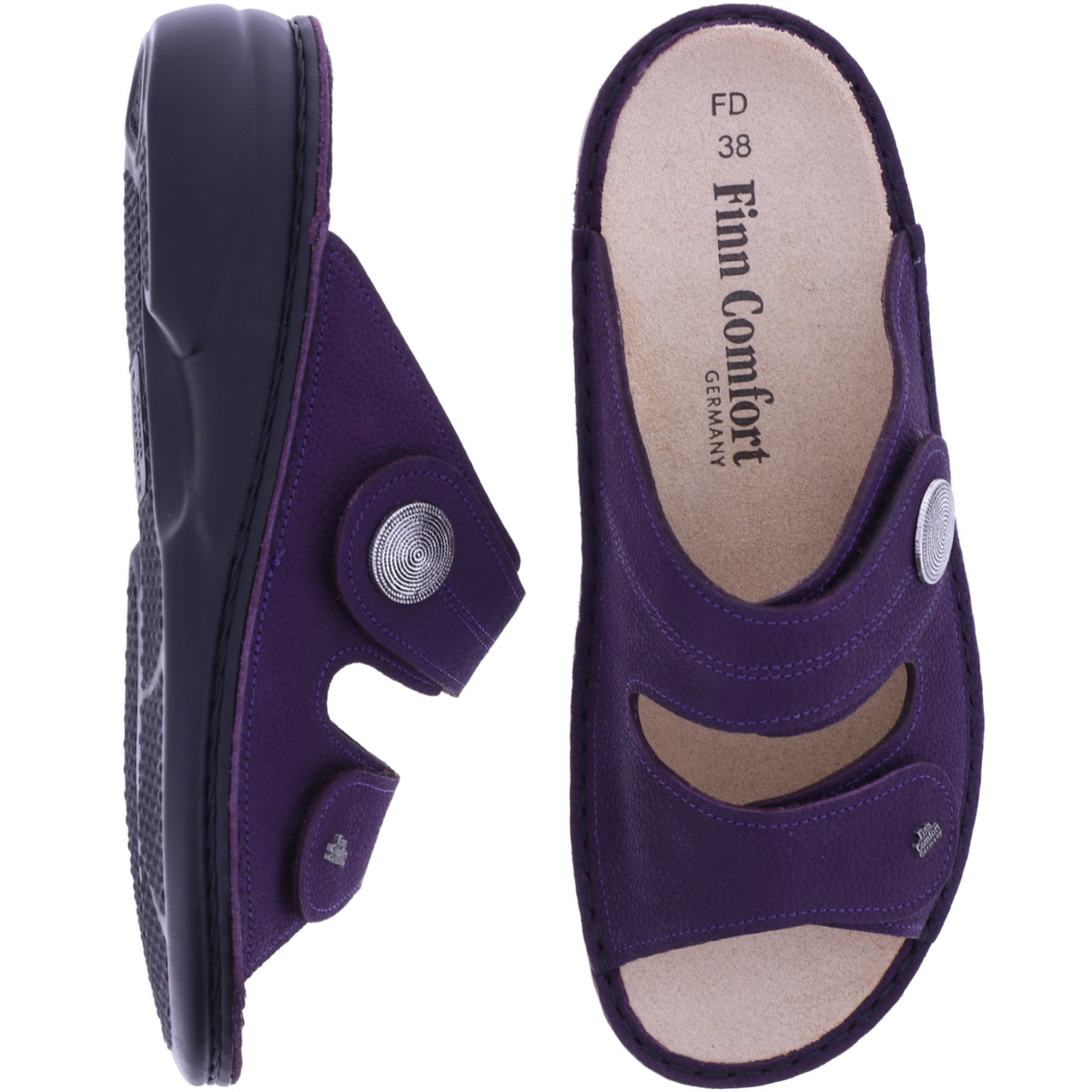 Finn Comfort | Sansibar | Violett | Wechselfußbett | 02550-834231 | Damen Pantoletten