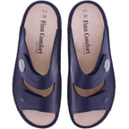 Finn Comfort | Sansibar | Ocean-Dunkelblau | Wechselfußbett | 02550-852042 | Damen Pantoletten