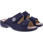 Finn Comfort | Sansibar | Ocean-Dunkelblau | Wechselfußbett | 02550-852042 | Damen Pantoletten
