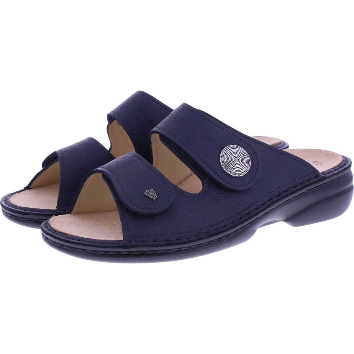 Finn Comfort | Sansibar | Ocean-Dunkelblau | Wechselfußbett | 02550-852042 | Damen Pantoletten