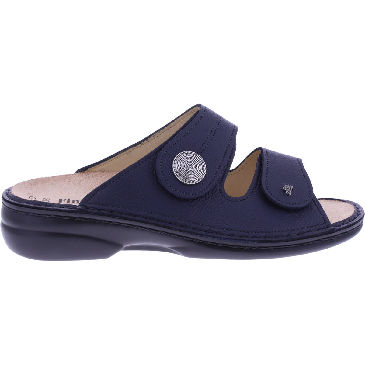 Finn Comfort | Sansibar | Ocean-Dunkelblau | Wechselfußbett | 02550-852042 | Damen Pantoletten