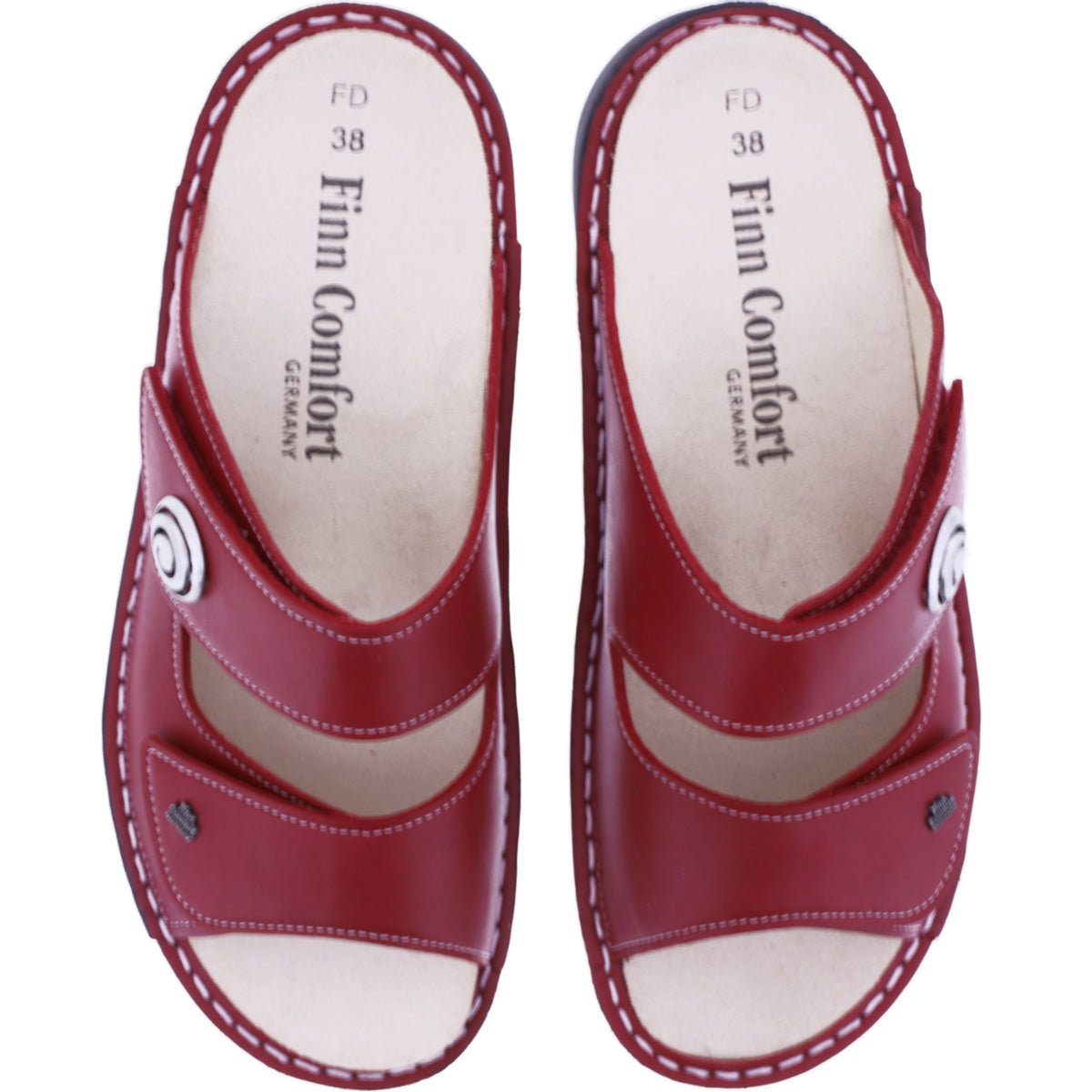Finn Comfort | Colina | Pomodore-Rot | Leder | Wechselfußbett | 02628-604420 | Damen Pantoletten