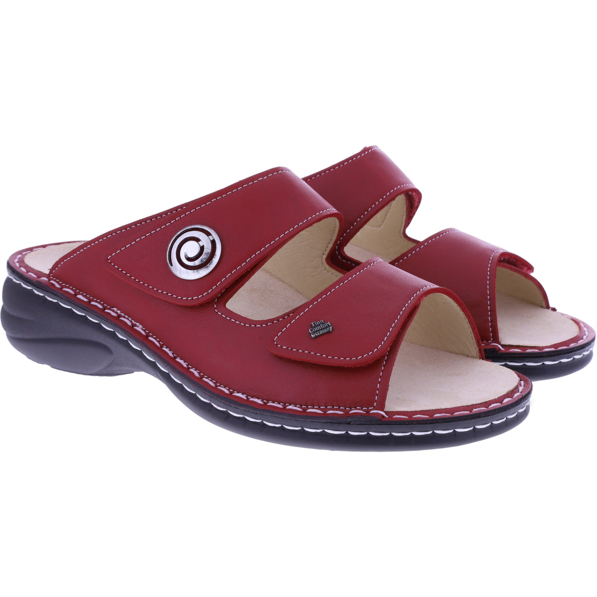 Finn Comfort | Colina | Pomodore-Rot | Leder | Wechselfußbett | 02628-604420 | Damen Pantoletten