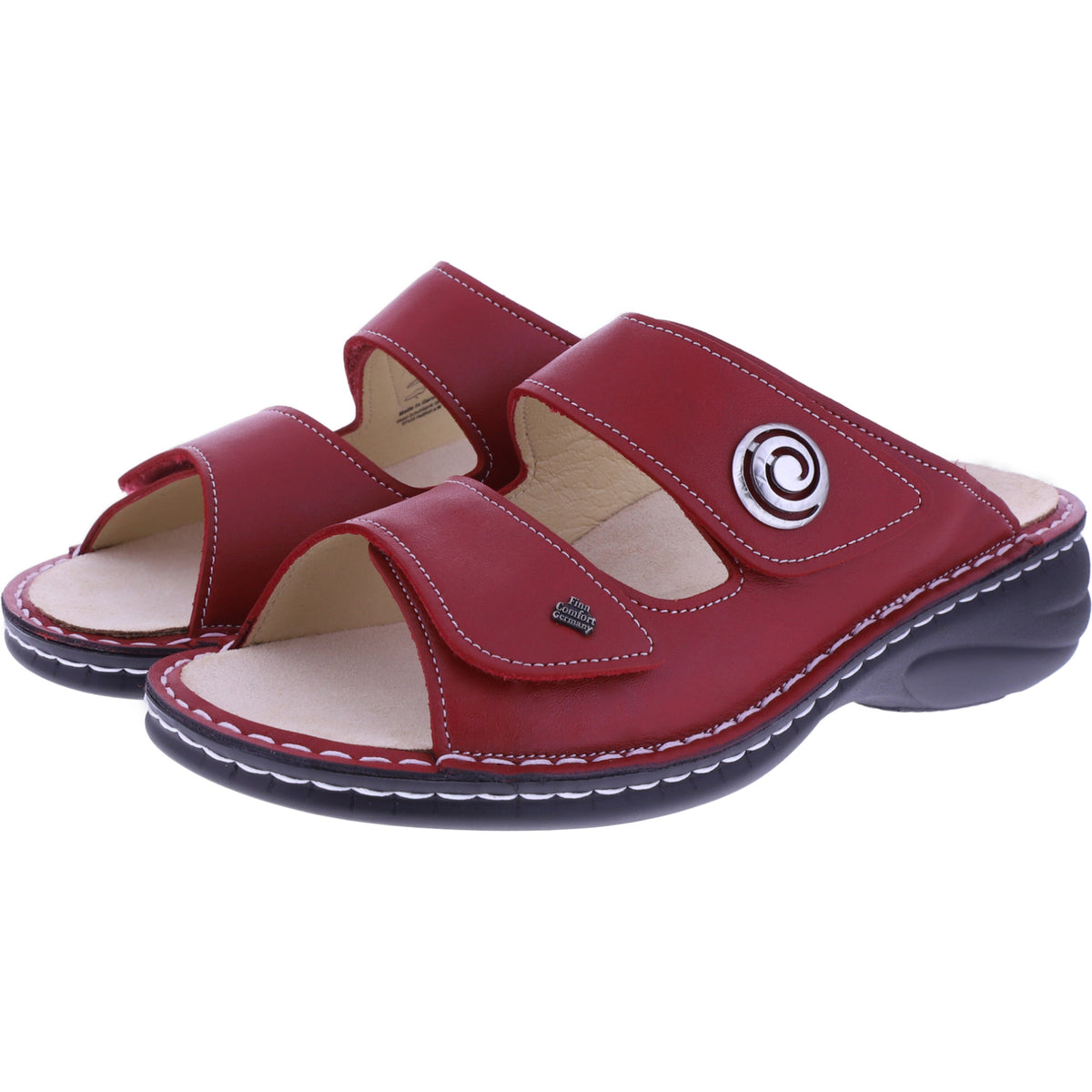Finn Comfort | Colina | Pomodore-Rot | Leder | Wechselfußbett | 02628-604420 | Damen Pantoletten
