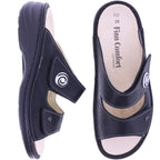 Finn Comfort | Colina | Black-Schwarz | Leder | Wechselfußbett | 02628-817393 | Damen Pantoletten