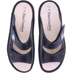 Finn Comfort | Colina | Black-Schwarz | Leder | Wechselfußbett | 02628-817393 | Damen Pantoletten