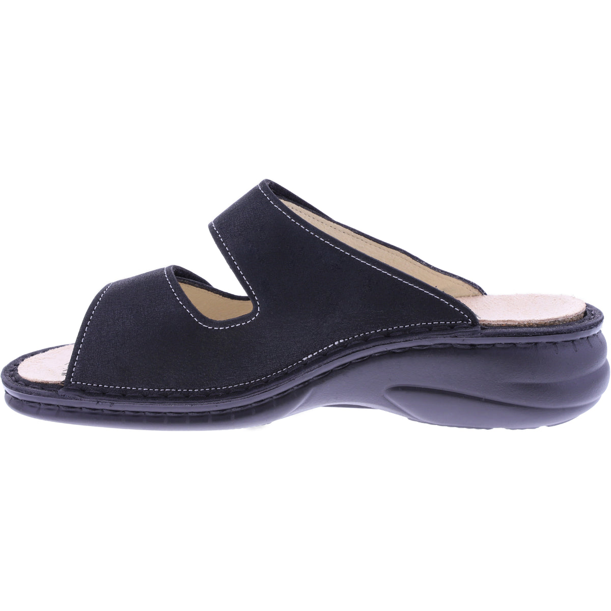Finn Comfort | Colina | Black-Schwarz | Leder | Wechselfußbett | 02628-817393 | Damen Pantoletten