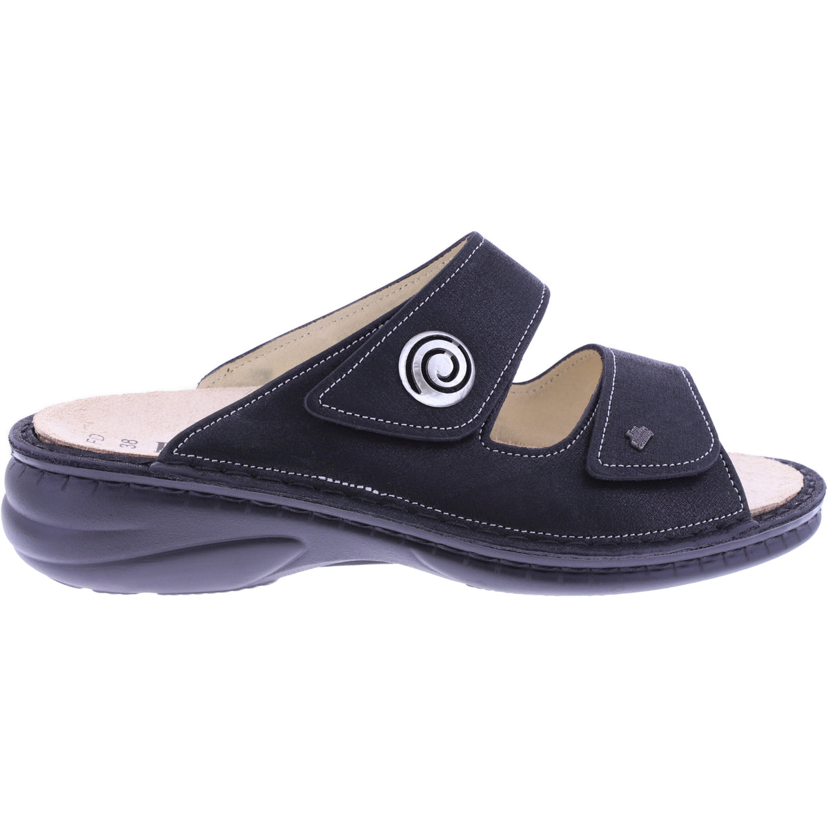 Finn Comfort | Colina | Black-Schwarz | Leder | Wechselfußbett | 02628-817393 | Damen Pantoletten
