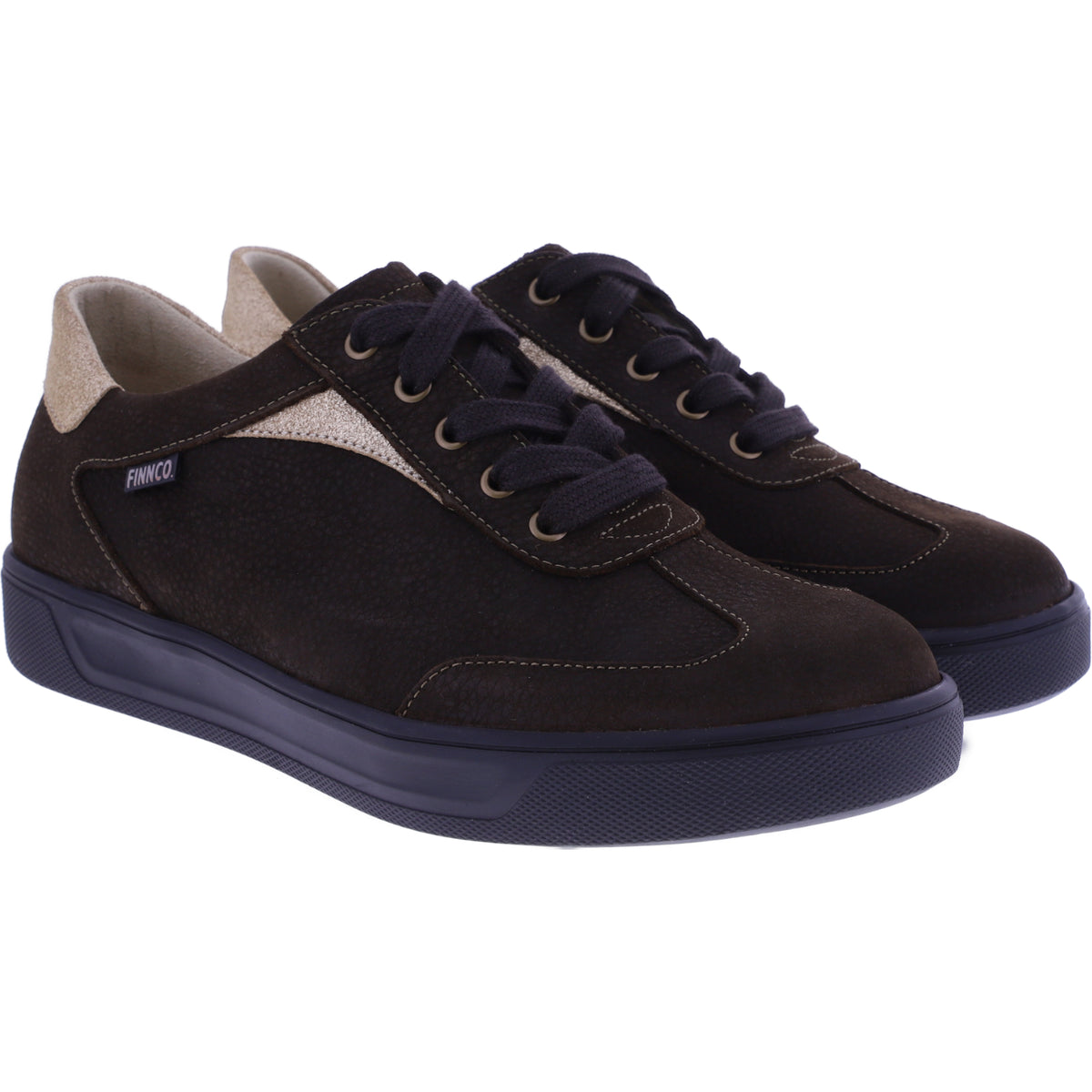 Finn Comfort | Interlagos | Espresso-Oro | Leder | Wechselfußbett | 02791-902980 | Damen Sneaker