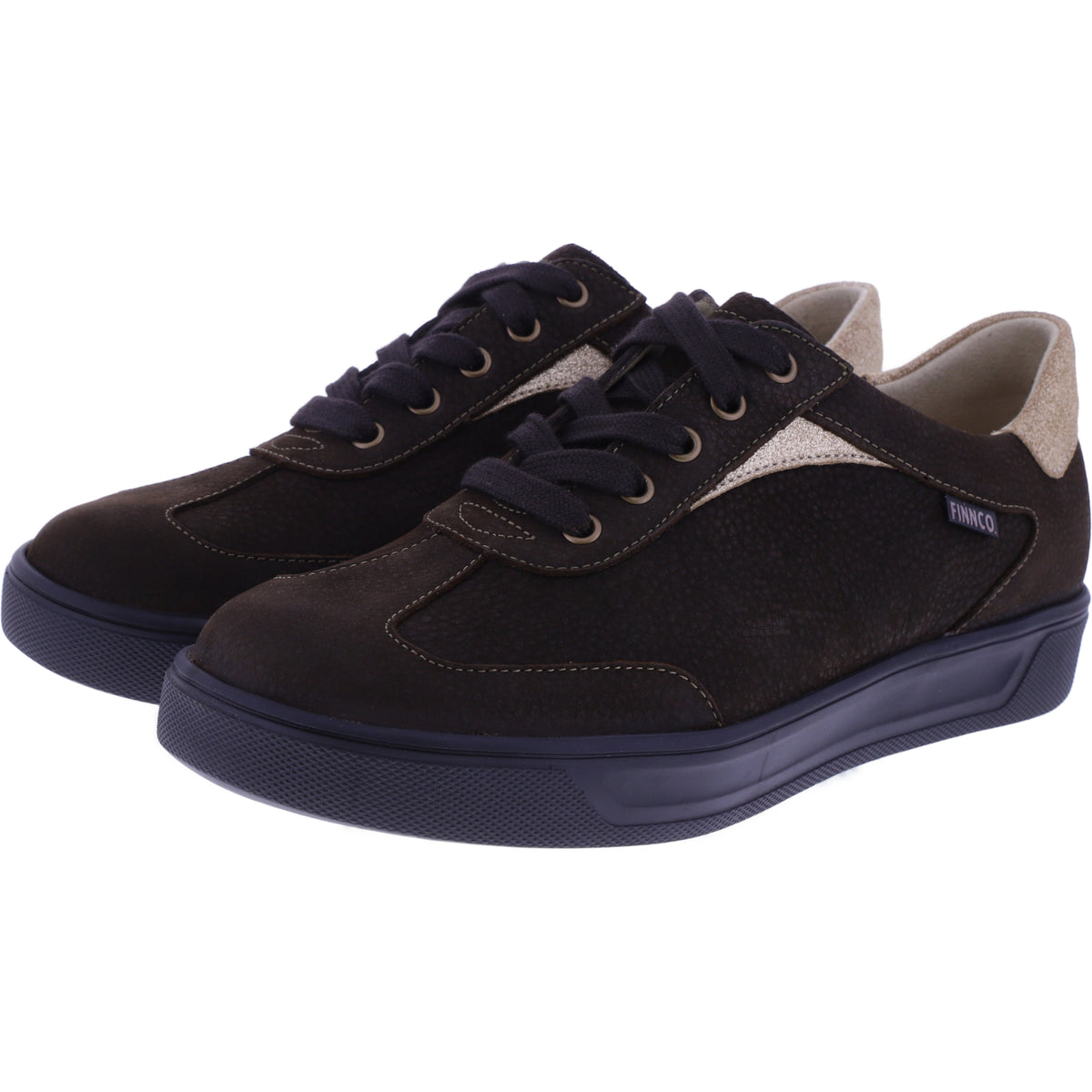 Finn Comfort | Interlagos | Espresso-Oro | Leder | Wechselfußbett | 02791-902980 | Damen Sneaker
