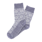 Hirsch Natur | Norweger Socken | Hellgrau-Natur | Sternenmuster | 100% Schurwolle