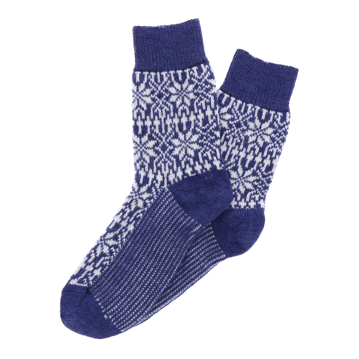 Hirsch Natur | Norweger Socken | Jeans-Natur | Sternenmuster | 100% Schurwolle