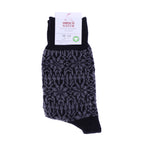 Hirsch Natur | Norweger Socken | Schwarz-Anthrazit | Sternenmuster | 100% Schurwolle