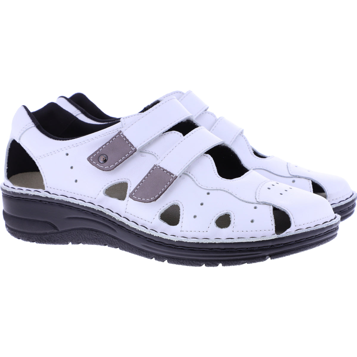 Berkemann | Modell: Larena | Weiß mit schwarzer Sohle | Form: Lugano | 03100-101 | Damen