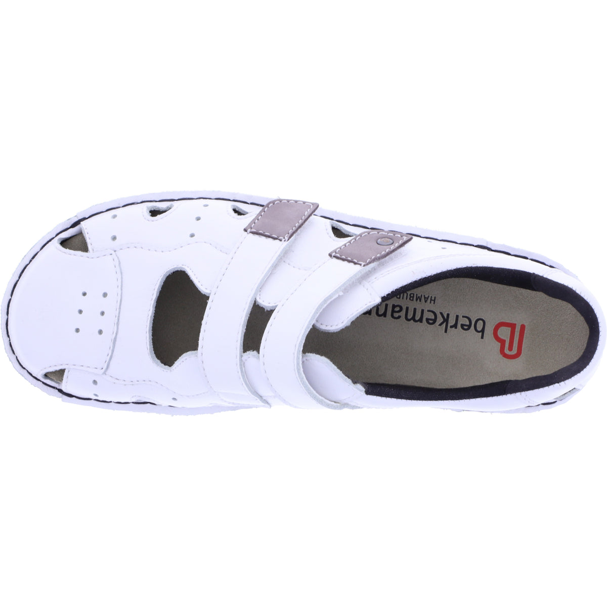 Berkemann | Modell: Larena | Weiß mit schwarzer Sohle | Form: Lugano | 03100-101 | Damen