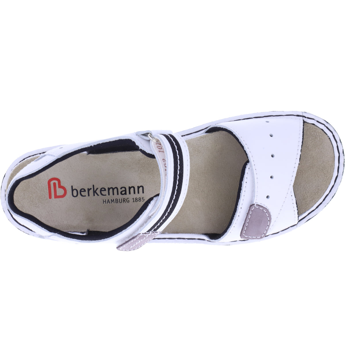 Berkemann | Modell: Leni | Weiß Glattleder | Leisten: Lugano | 03102-101 | Damen Sandalen