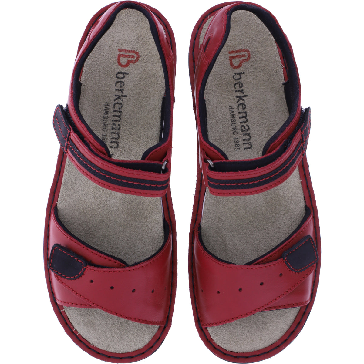 Berkemann / Modell: Leni / Signalrot Kalbsleder / Leisten: Lugano / Art: 03102-275 / Damen Sandalen