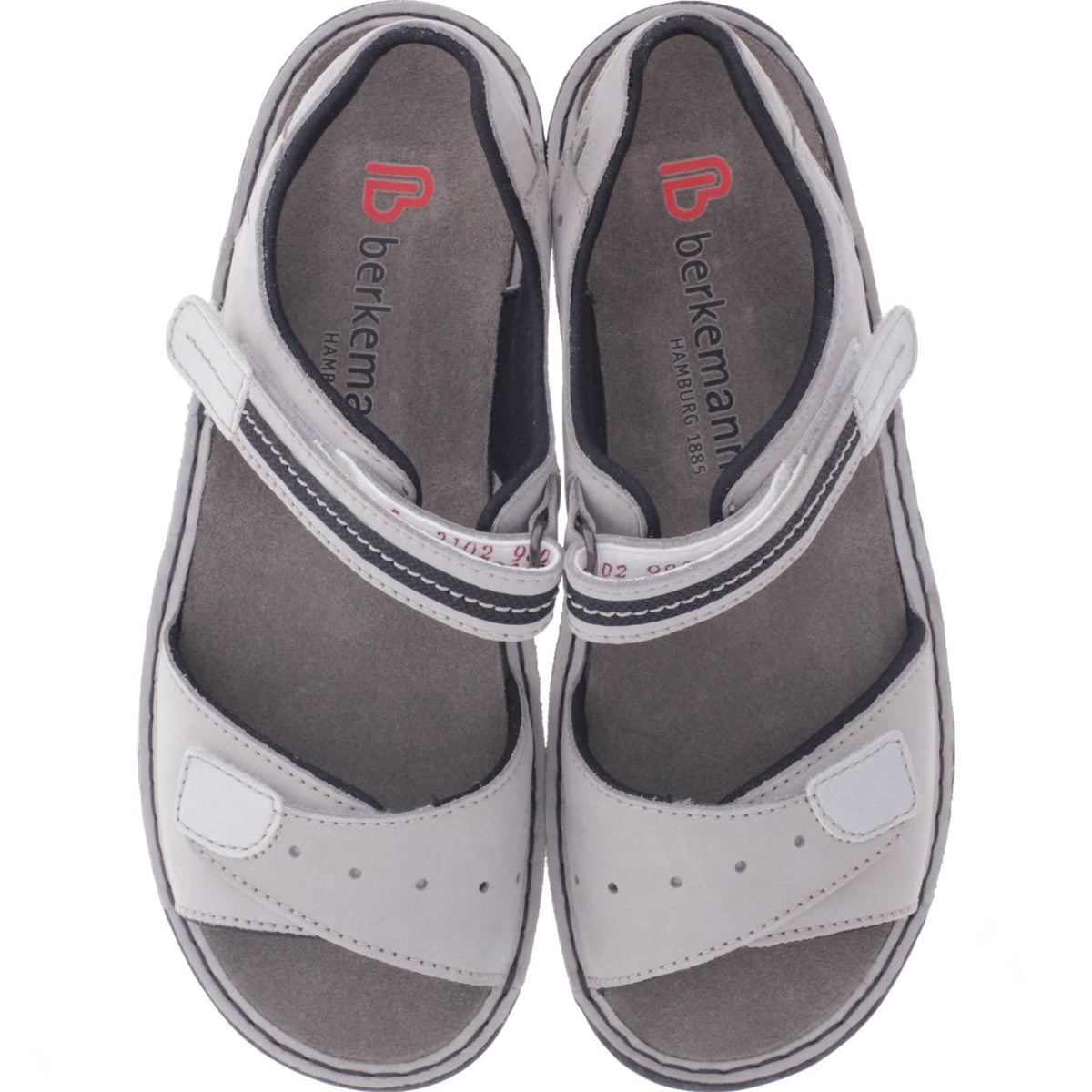 Berkemann | Modell: Leni | Grau Nubuk Kalbsleder | Leisten: Lugano | 03102-980 | Damen Sandalen