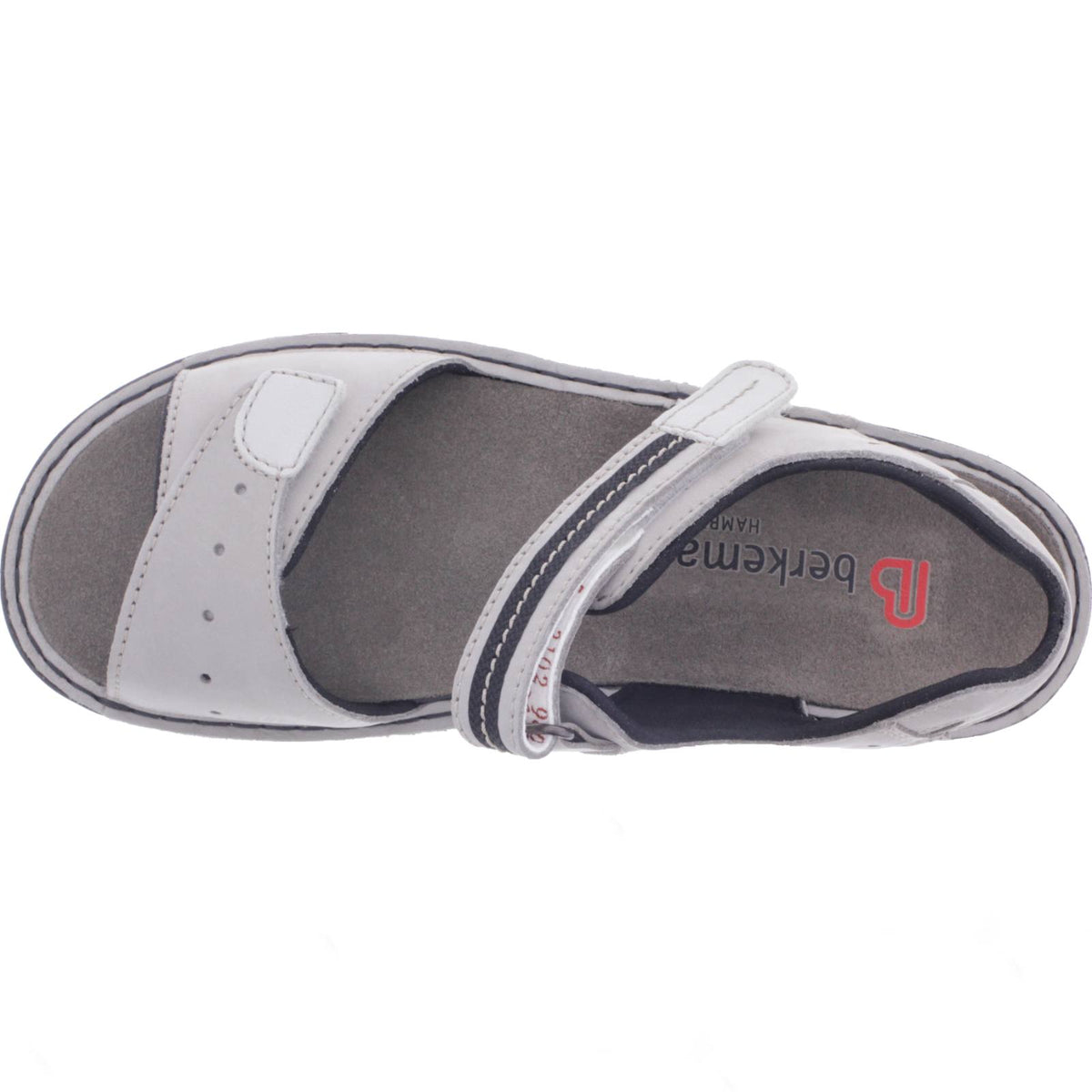 Berkemann | Modell: Leni | Grau Nubuk Kalbsleder | Leisten: Lugano | 03102-980 | Damen Sandalen