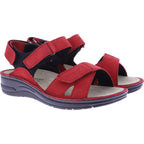 Berkemann | Modell: Neele | Rot Nubuk | Leisten: Lugano | 03116-234 | Damen Sandalen