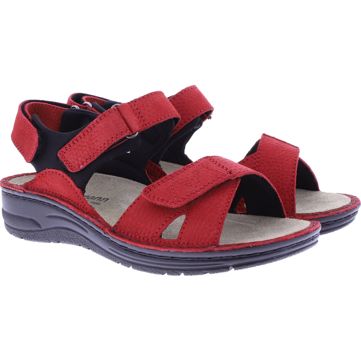 Berkemann | Modell: Neele | Rot Nubuk | Leisten: Lugano | 03116-234 | Damen Sandalen