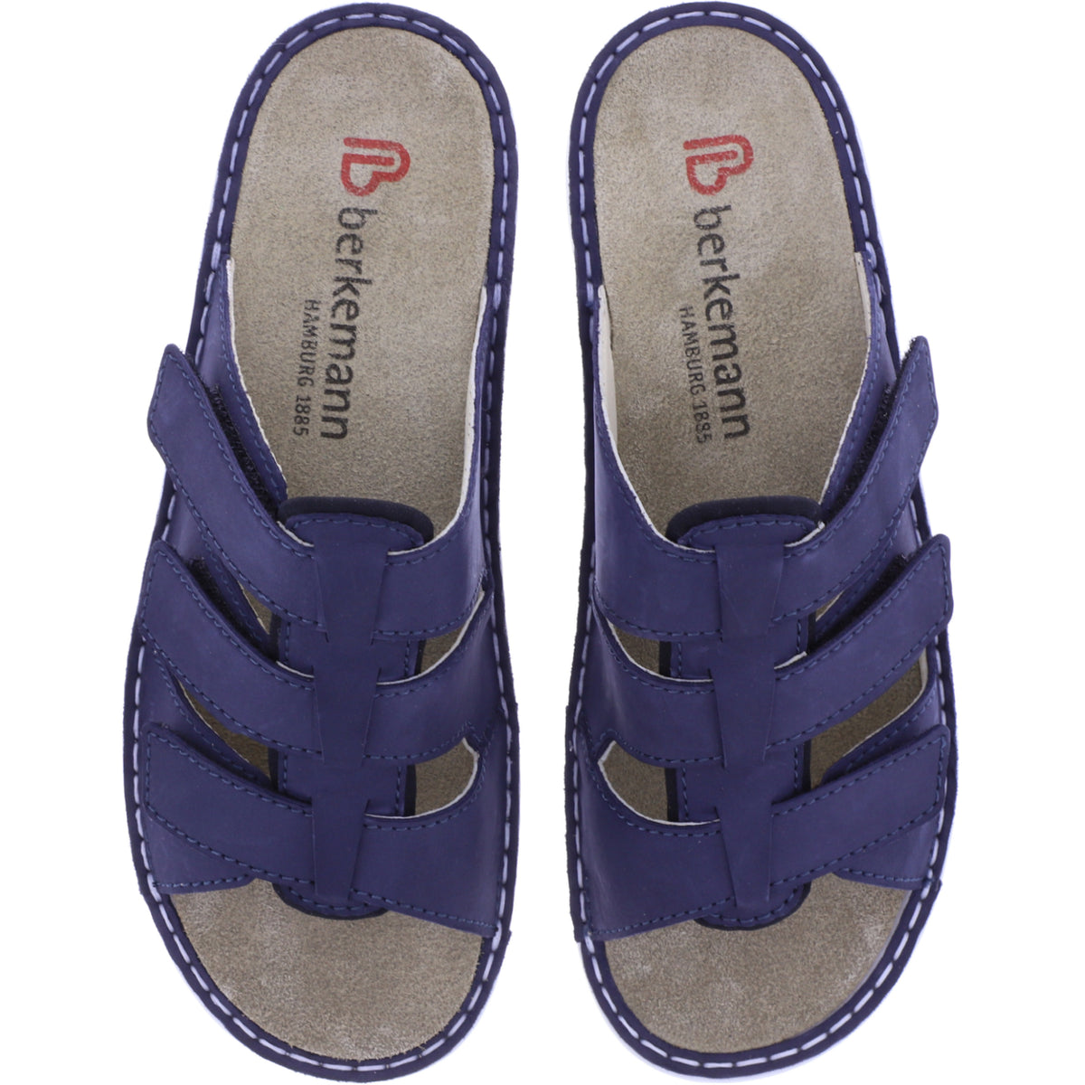 Berkemann | Modell: Senta | Blau Nubukleder | Form: Lugano | 03118-353 | Damen Pantoletten