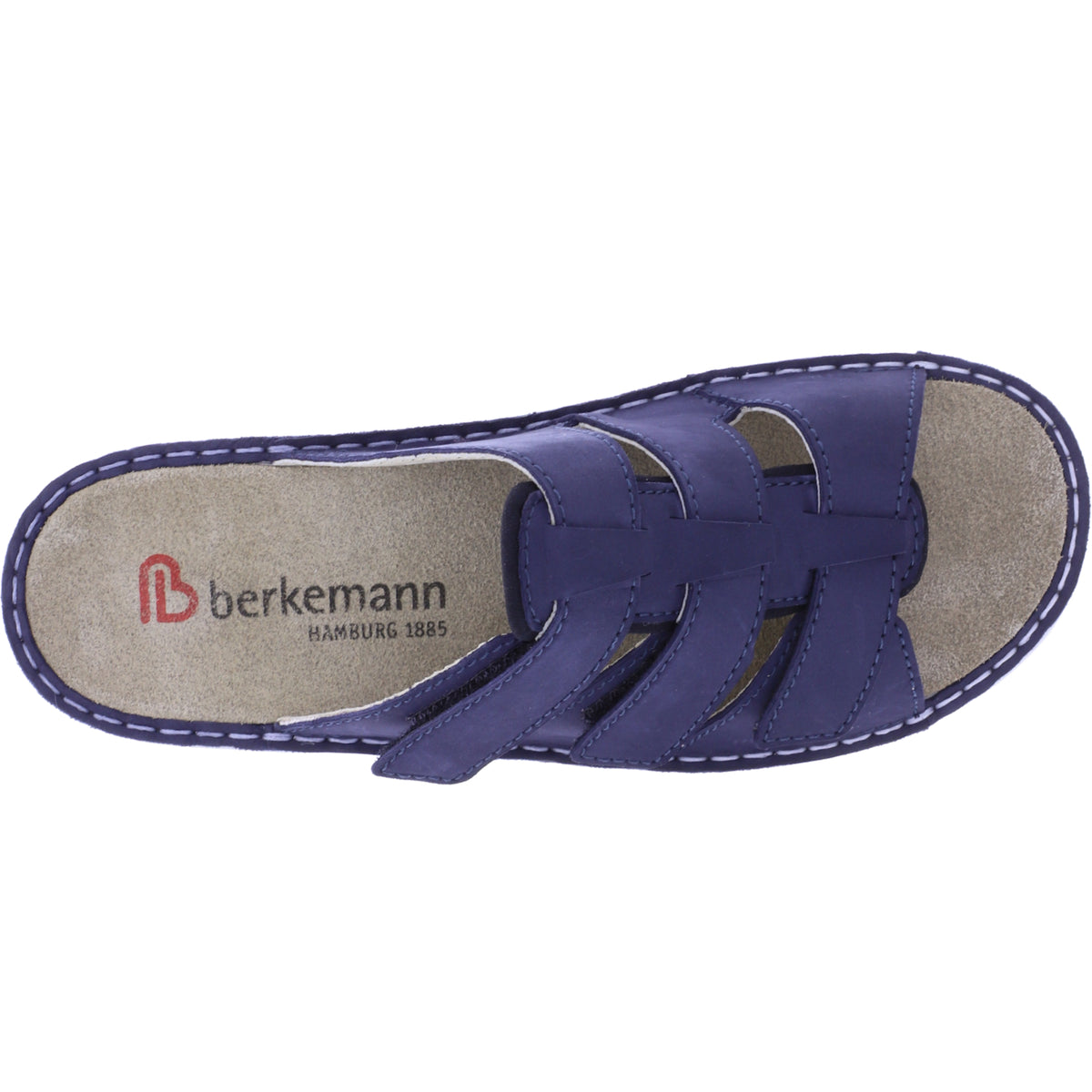 Berkemann | Modell: Senta | Blau Nubukleder | Form: Lugano | 03118-353 | Damen Pantoletten