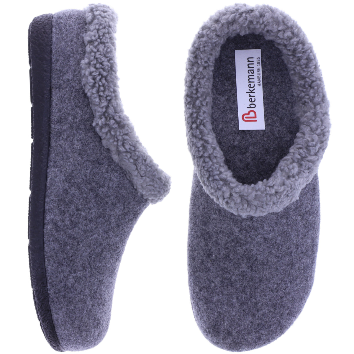 Berkemann | Tala | Hellgrau Filz | Warmfutter | Form: Cortina | Weite: G | 03200-652 | Damen Haussch