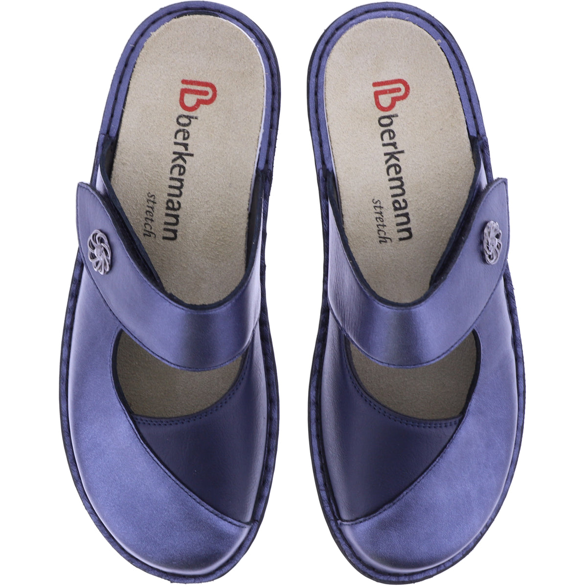 Berkemann | Modell: Heliane | Blau Leder-Stretch | Leisten: Aventin | 03457-371 | Damen Clogs