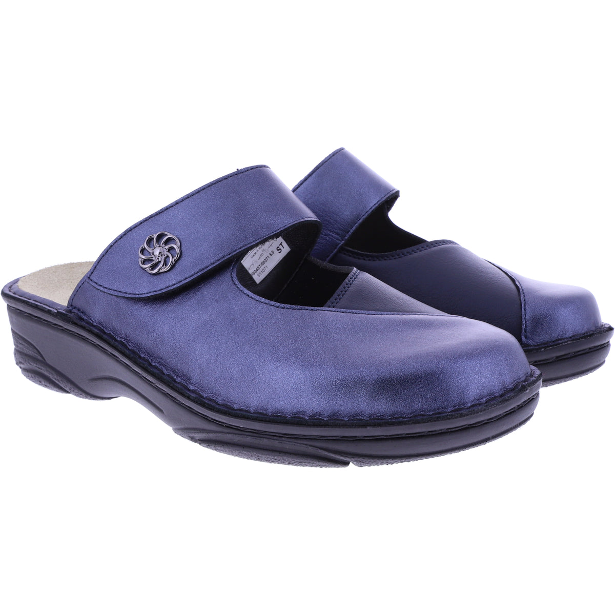 Berkemann | Modell: Heliane | Blau Leder-Stretch | Leisten: Aventin | 03457-371 | Damen Clogs
