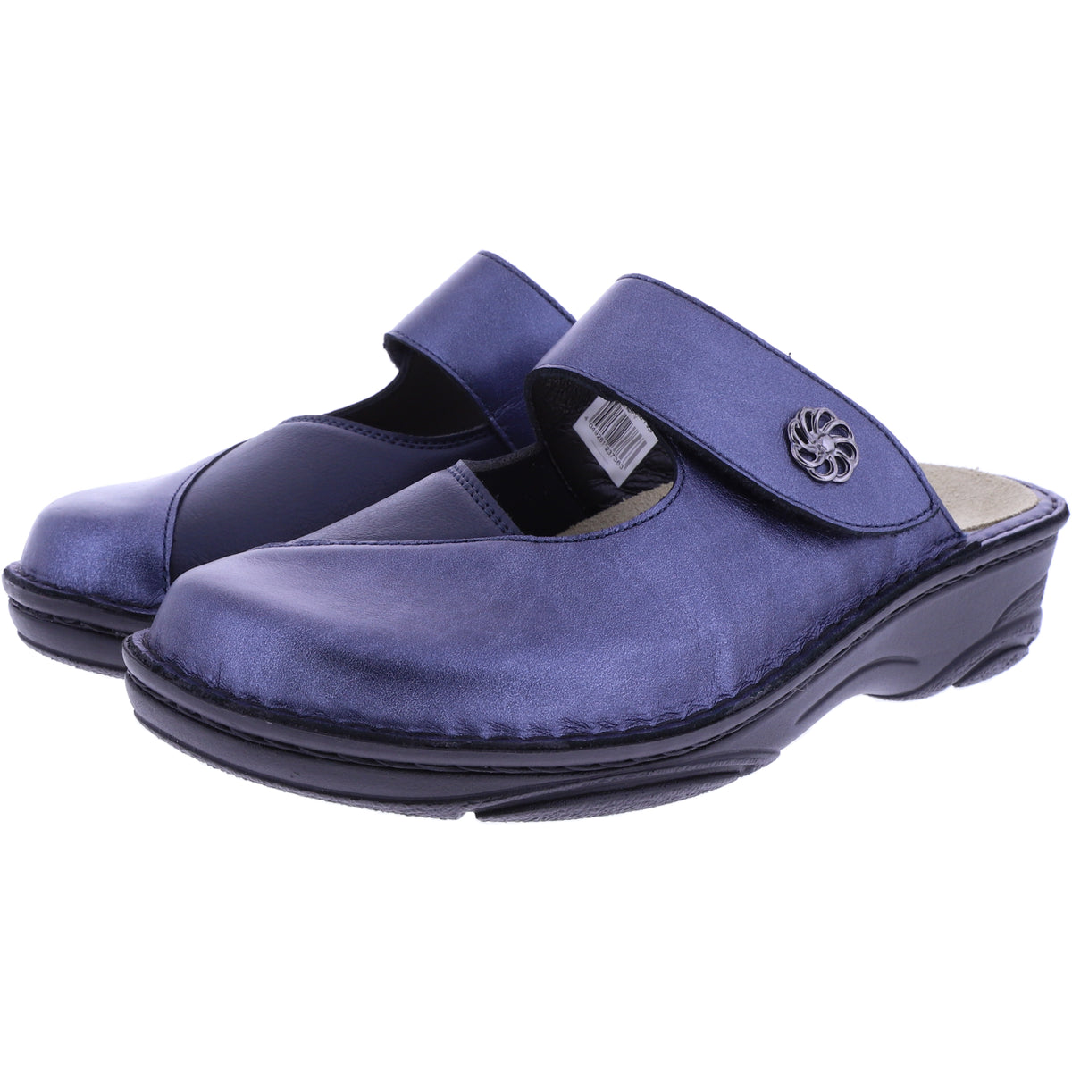 Berkemann | Modell: Heliane | Blau Leder-Stretch | Leisten: Aventin | 03457-371 | Damen Clogs