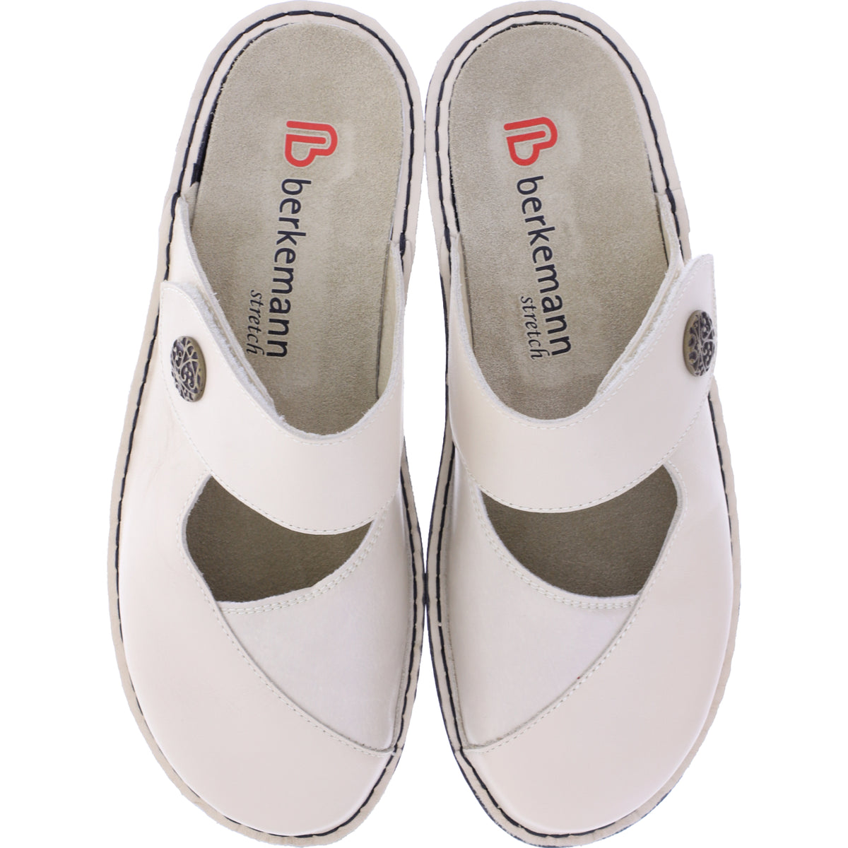 Berkemann | Modell: Heliane | Beige Leder-Stretch | Leisten: Aventin | 03457-725 | Damen Clogs