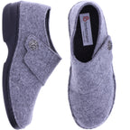Berkemann | Jarla | Hellgrau Filz | Form: Davos | Weite: G | 03558-652 | Damen Filzhausschuh