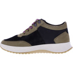 Berkemann / Modell: Sarinna / Khakibeige-Schwarz Softnubuk-Stretch / Form: Valencia / Art: 03702-051