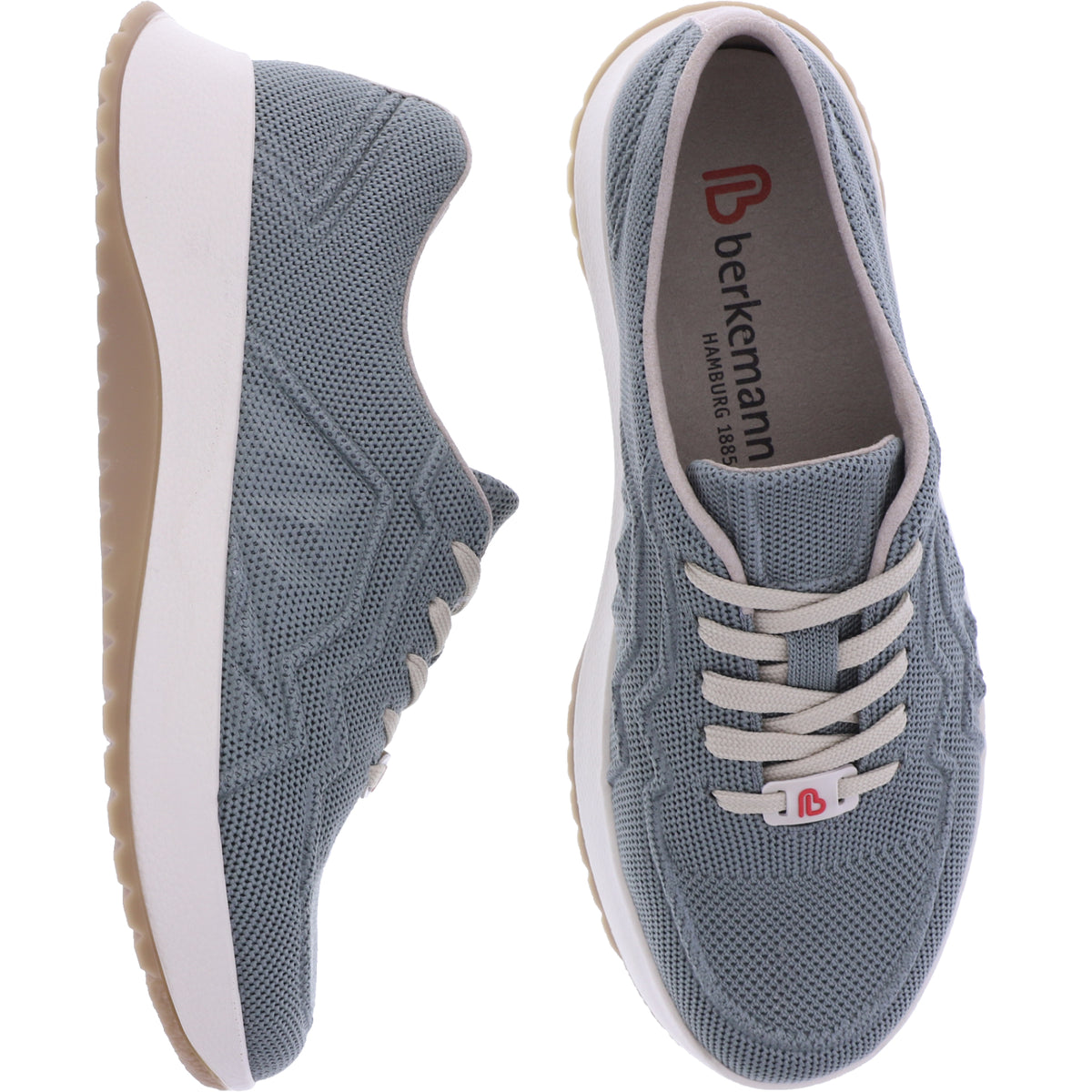 Berkemann ComfortKnit | Modell: Palmira | Grüngrau | Leisten: Valencia | 03774-469 | Damen Schnürer