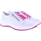 Berkemann | Modell: Sanida | Weiß-Pink Kalbsleder | Leisten: Valencia | 03776-100 | Damen Sneaker