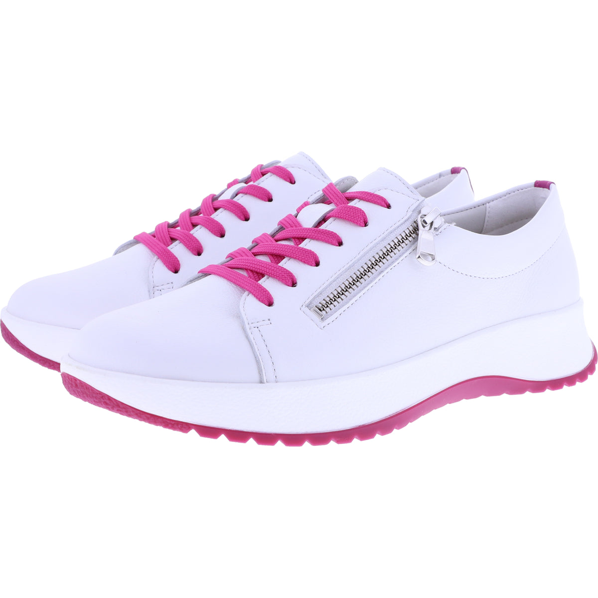 Berkemann | Modell: Sanida | Weiß-Pink Kalbsleder | Leisten: Valencia | 03776-100 | Damen Sneaker