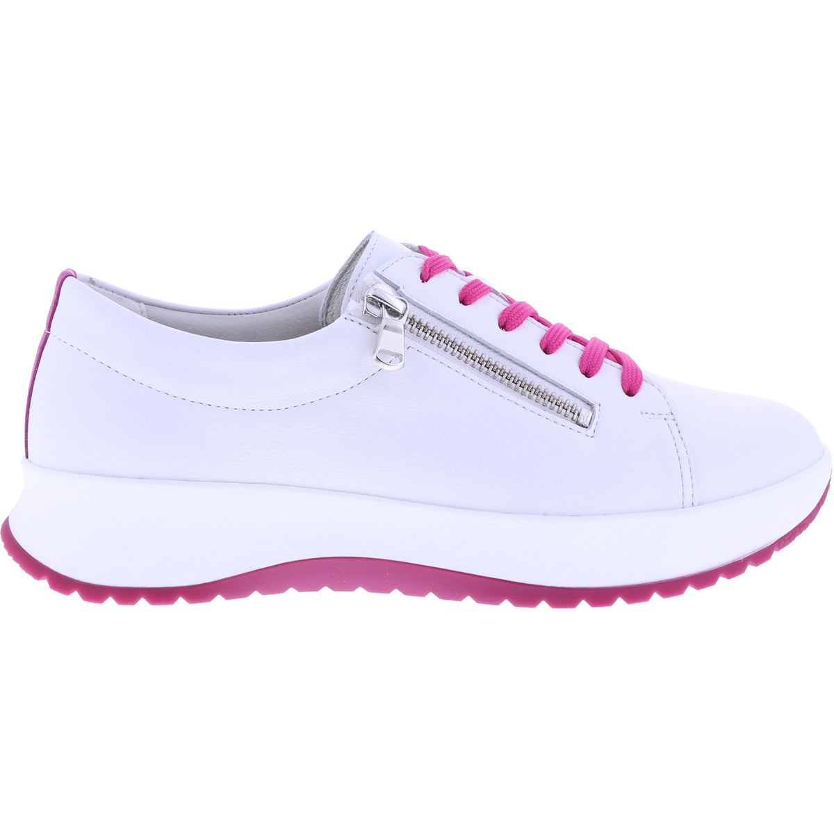 Berkemann | Modell: Sanida | Weiß-Pink Kalbsleder | Leisten: Valencia | 03776-100 | Damen Sneaker