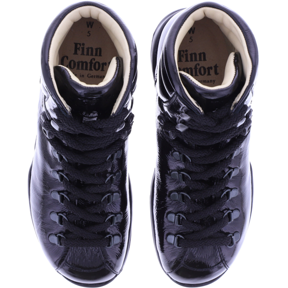 Finn Comfort | Garmisch | Schwarz Lack | Wechselfußbett | 03911-022099 | Wanderstiefel