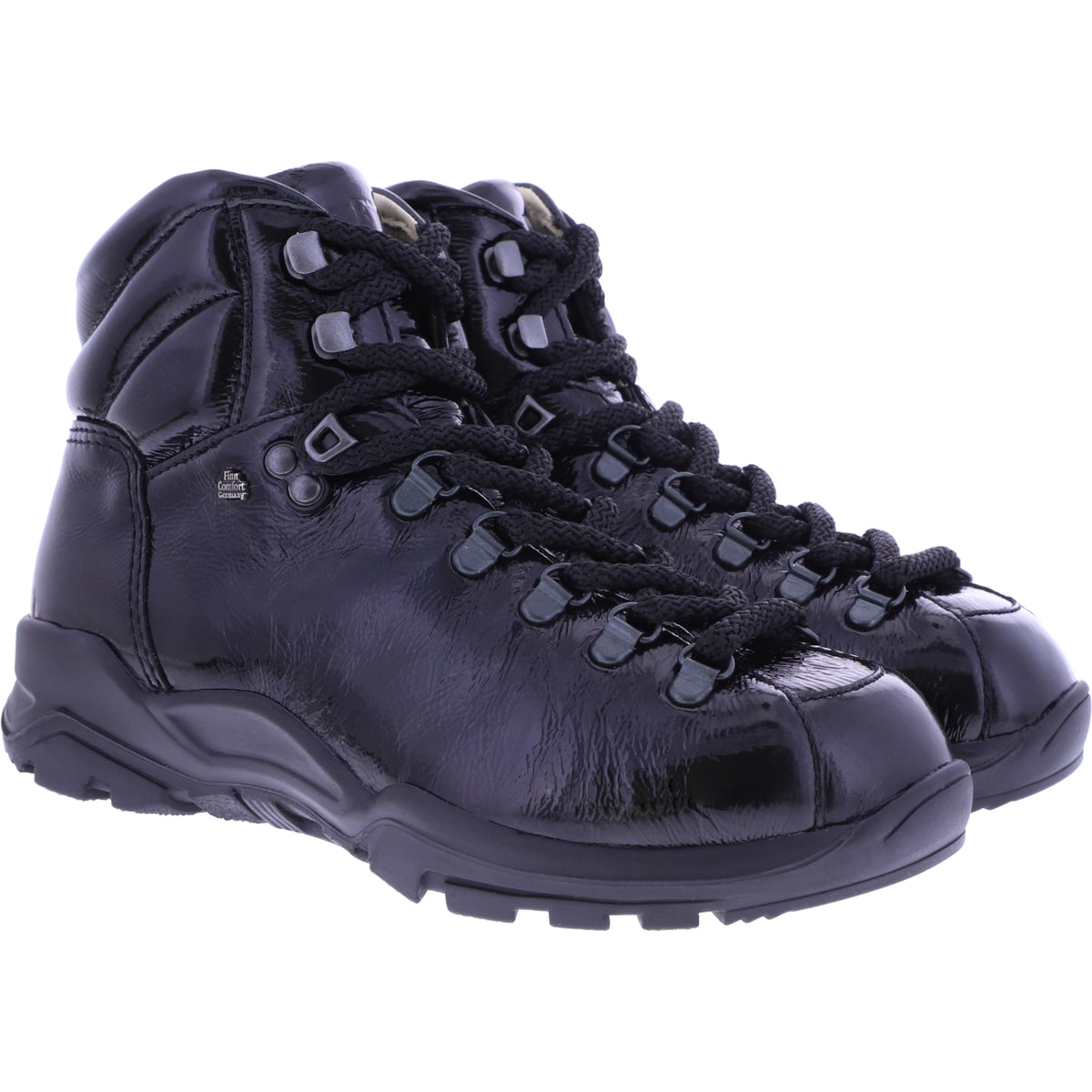 Finn Comfort | Garmisch | Schwarz Lack | Wechselfußbett | 03911-022099 | Wanderstiefel