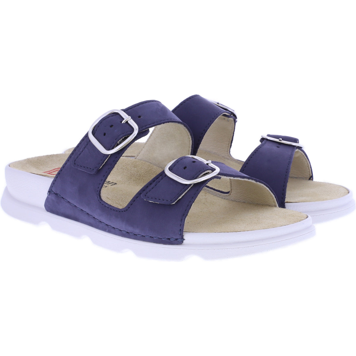 Berkemann | Lucinda | Blau Nubukleder | Form: Palma | 04506-320 | Damen Pantoletten
