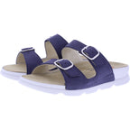 Berkemann | Lucinda | Blau Nubukleder | Form: Palma | 04506-320 | Damen Pantoletten