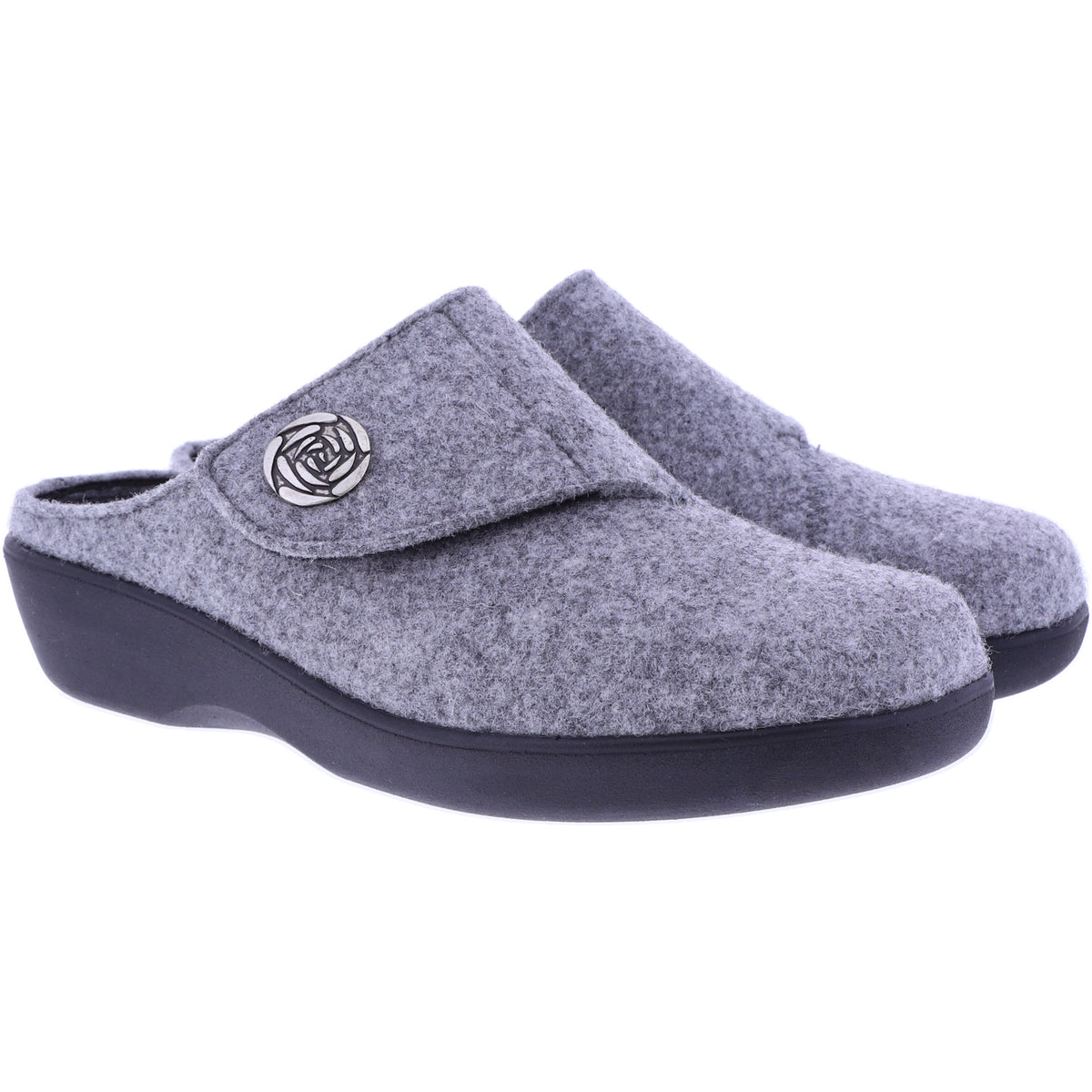 Berkemann | Teresa | Hellgrau Filz | Form: Arona | Weite: H | 05061-652 | Damen Hausschuhe