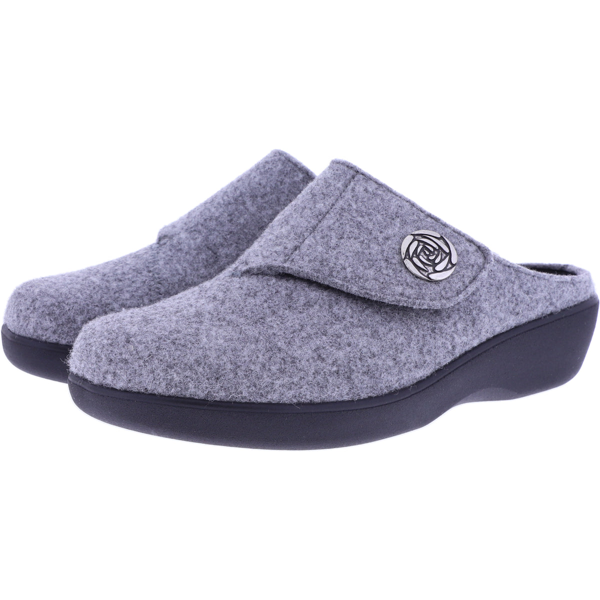 Berkemann | Teresa | Hellgrau Filz | Form: Arona | Weite: H | 05061-652 | Damen Hausschuhe